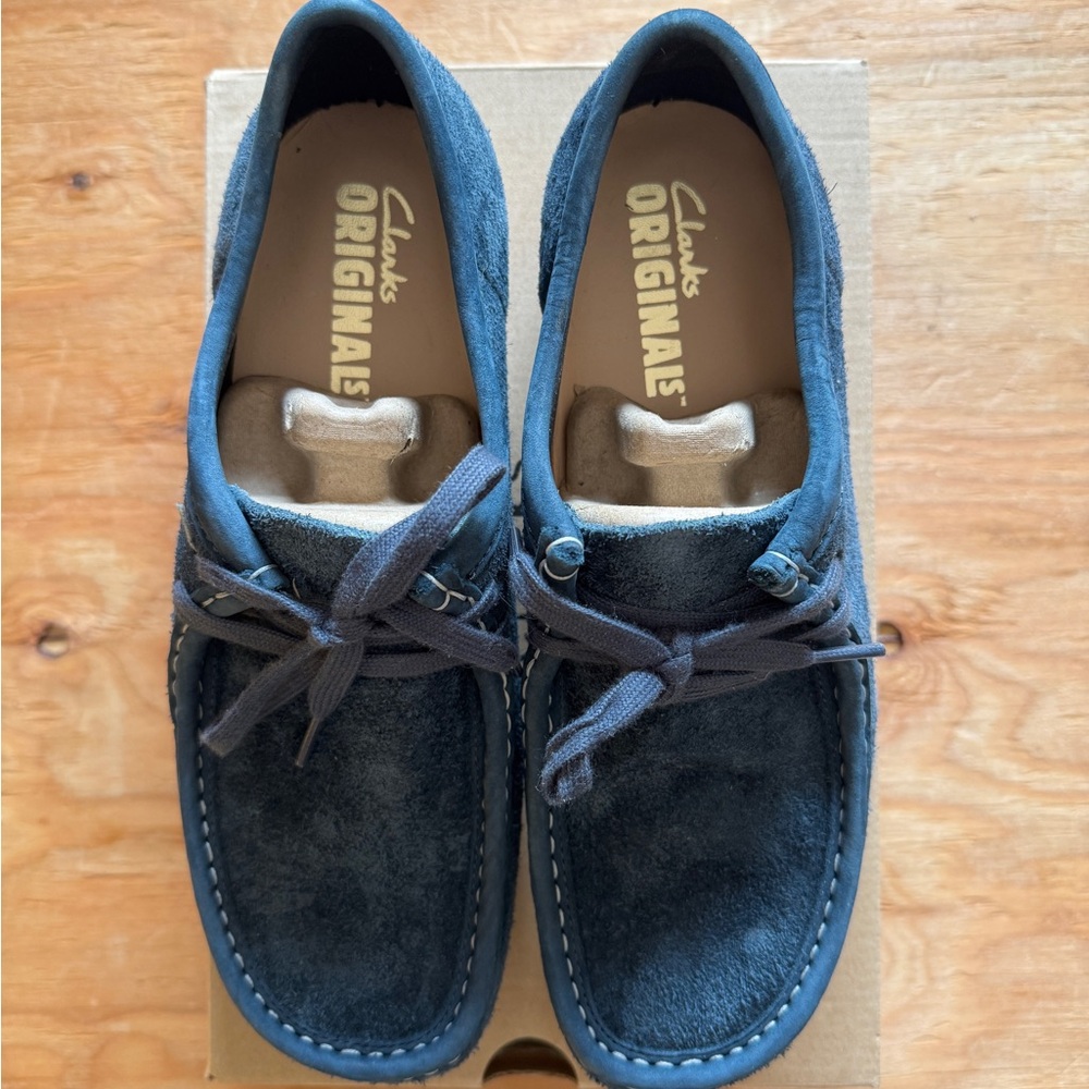 Clarks Originals Navy Suede Wallabees